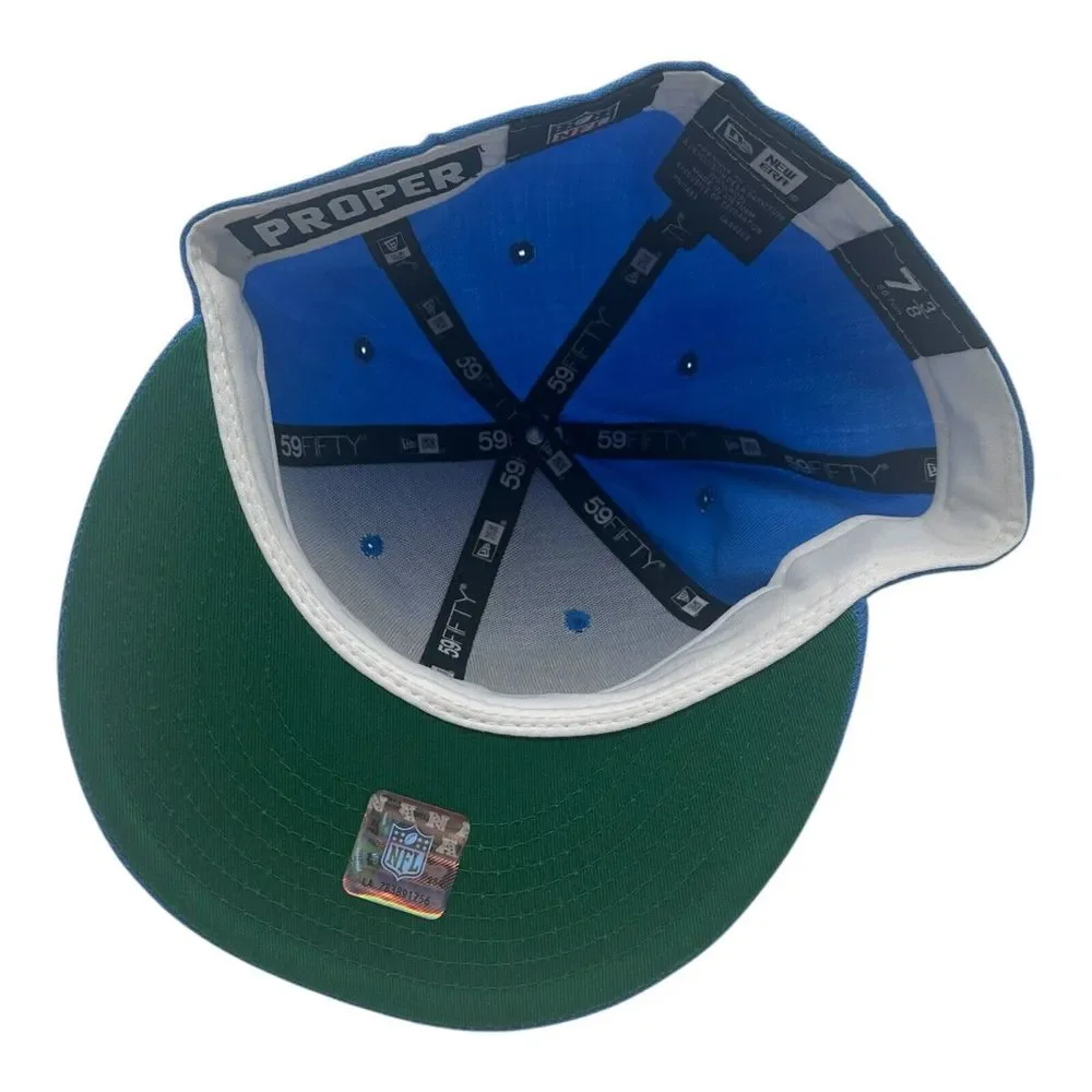New Era 59Fifty Los Angeles Chargers Hat Cap 7 3/8 Blue Throwback‎ Helmet NFL